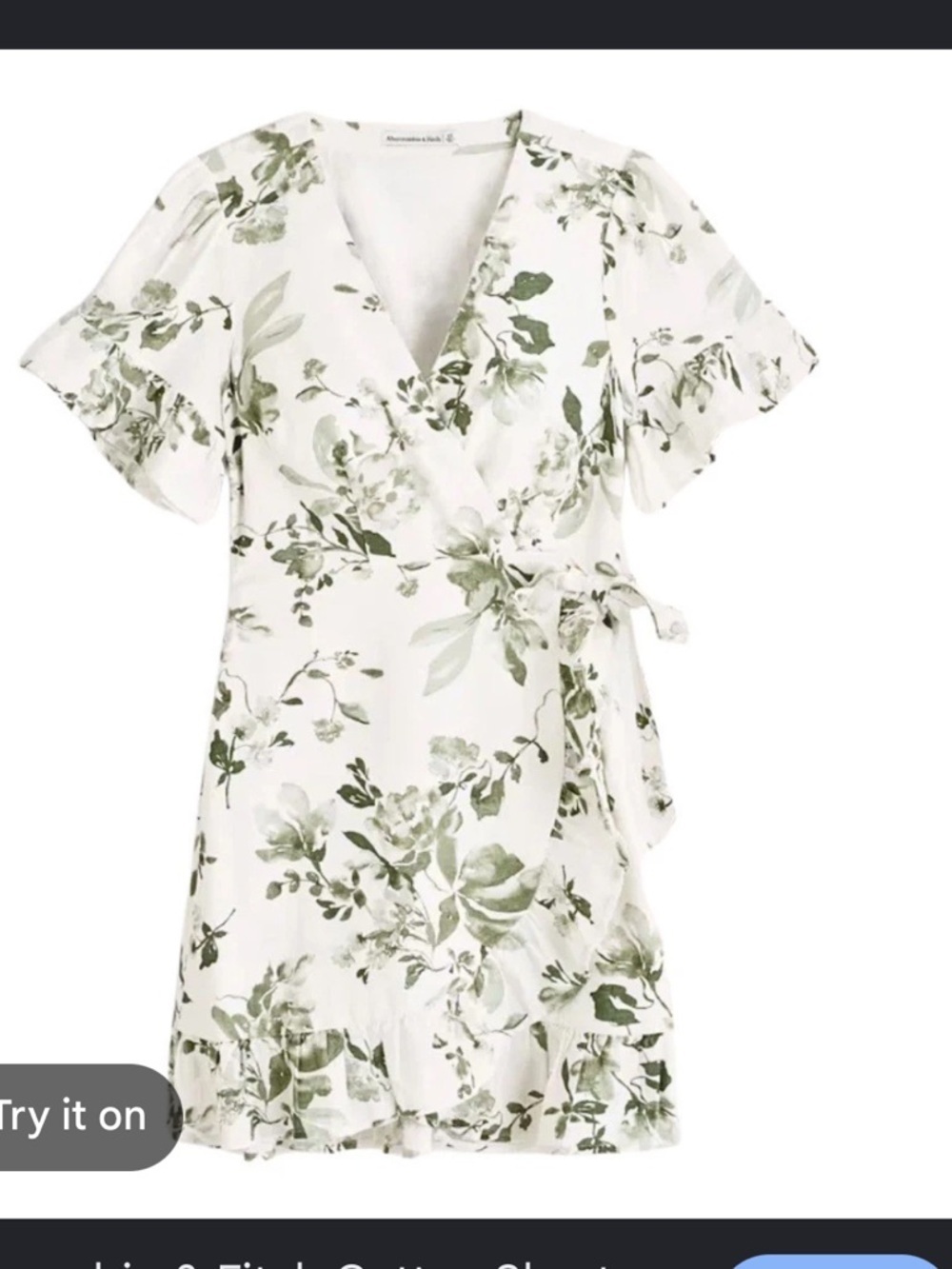 Abercrombie Floral Linen Blend Wrap Mini Dress XS